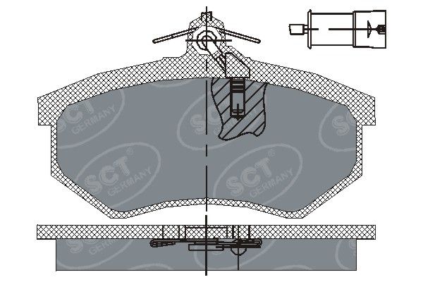 SCT GERMANY Комплект тормозных колодок, дисковый тормоз SP 199 PR